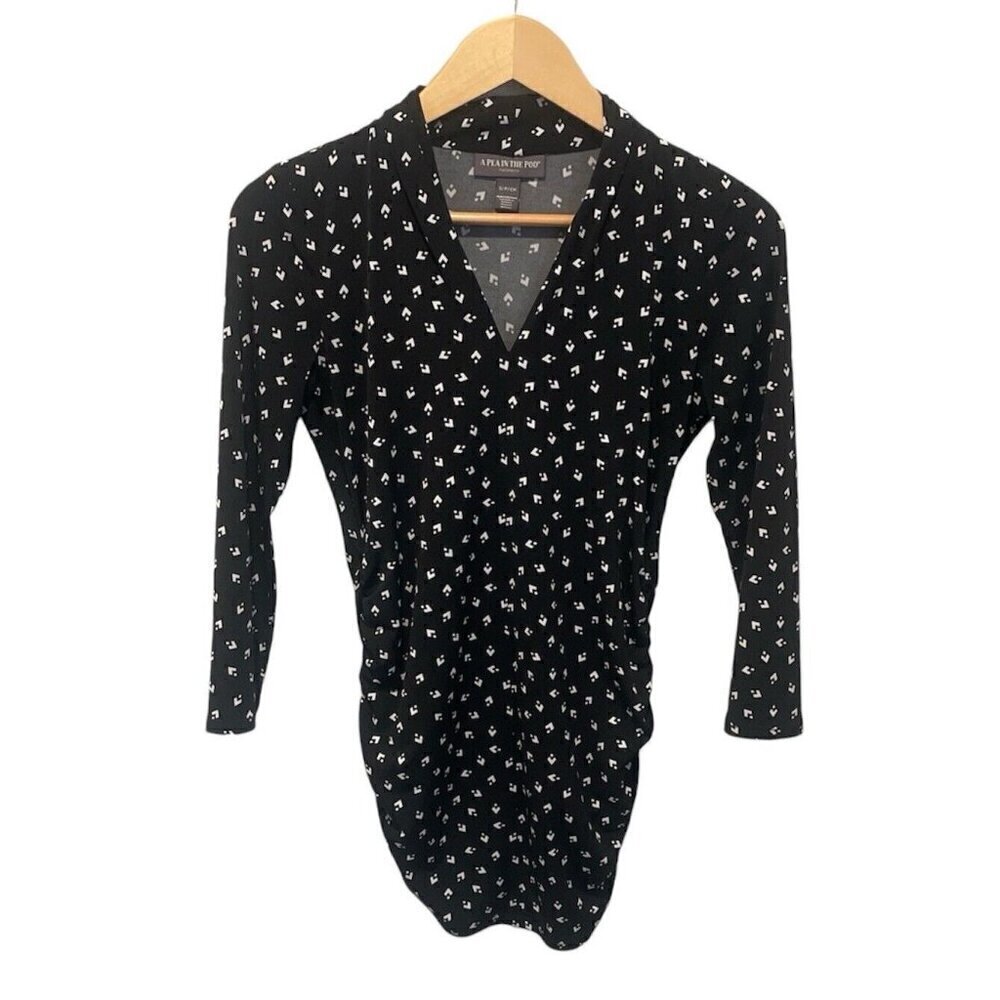 A Pea In The Pod Women Maternity Long Sleeve Top Floral Blouse Small Shirt
